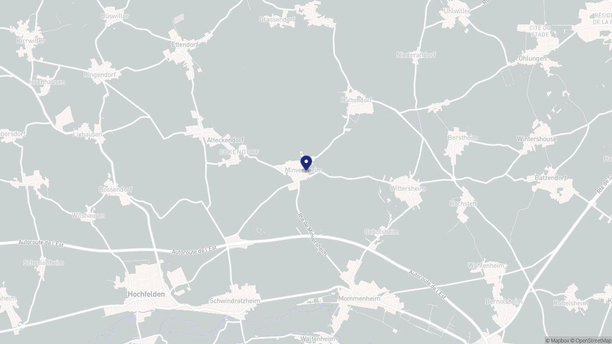Aperçu cartographique de Minversheim, centré sur la commune