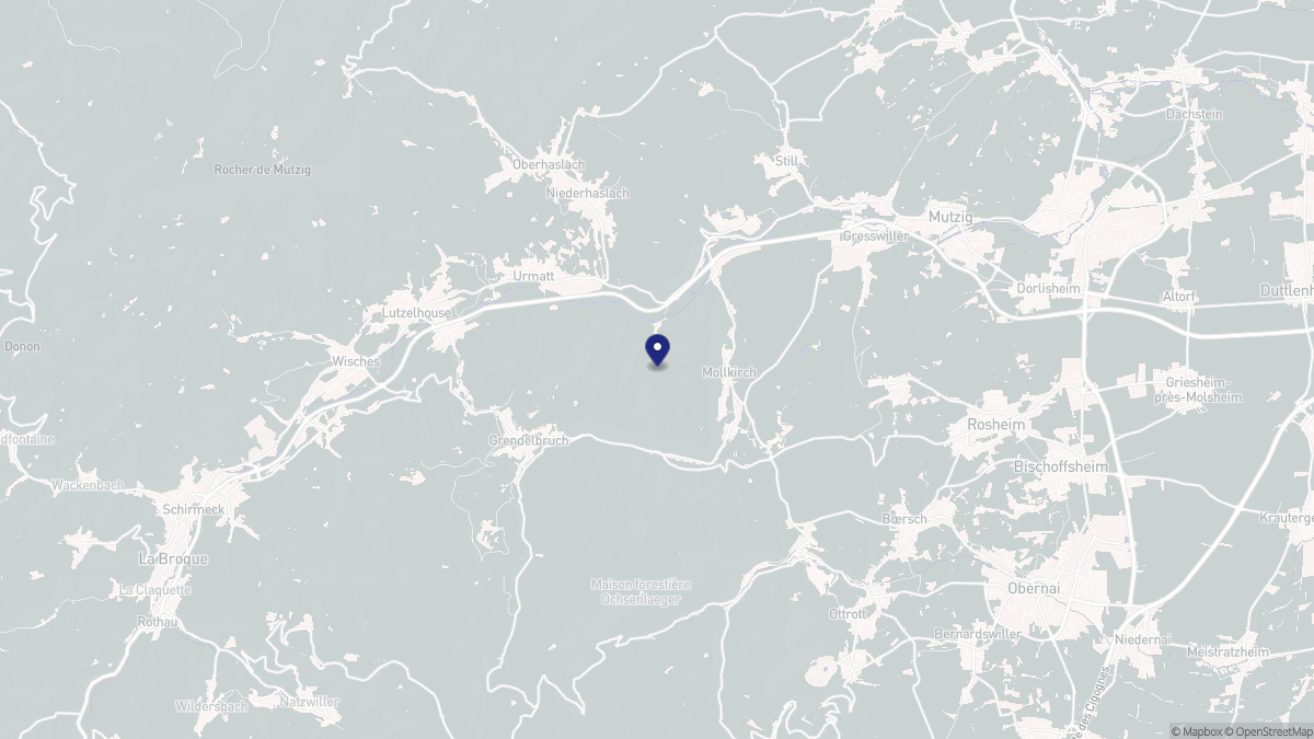 Aperçu cartographique de Mollkirch, centré sur la commune