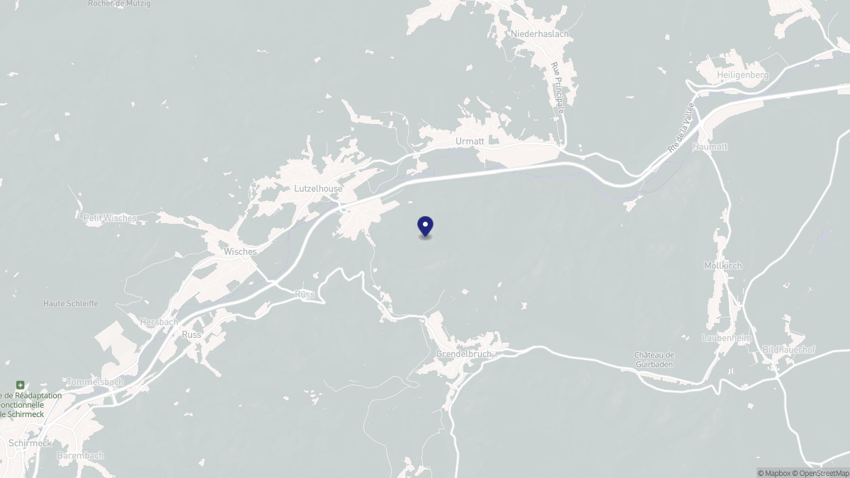 Aperçu cartographique de Muhlbach-sur-Bruche, centré sur la commune