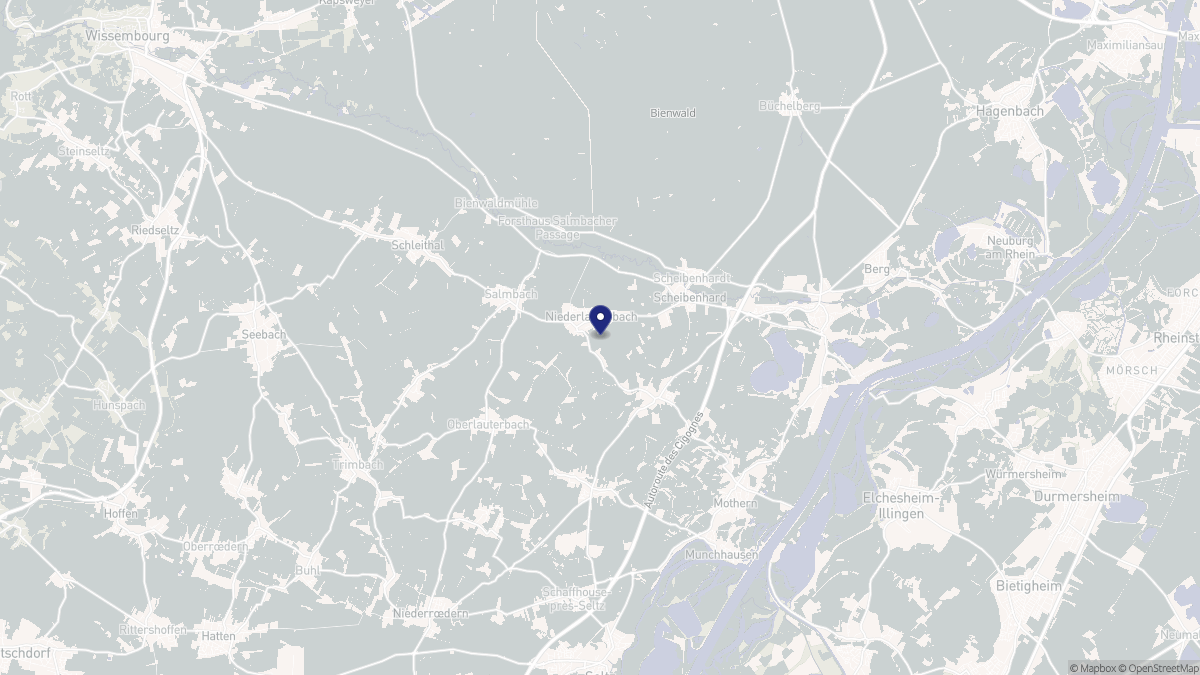 Aperçu cartographique de Niederlauterbach, centré sur la commune