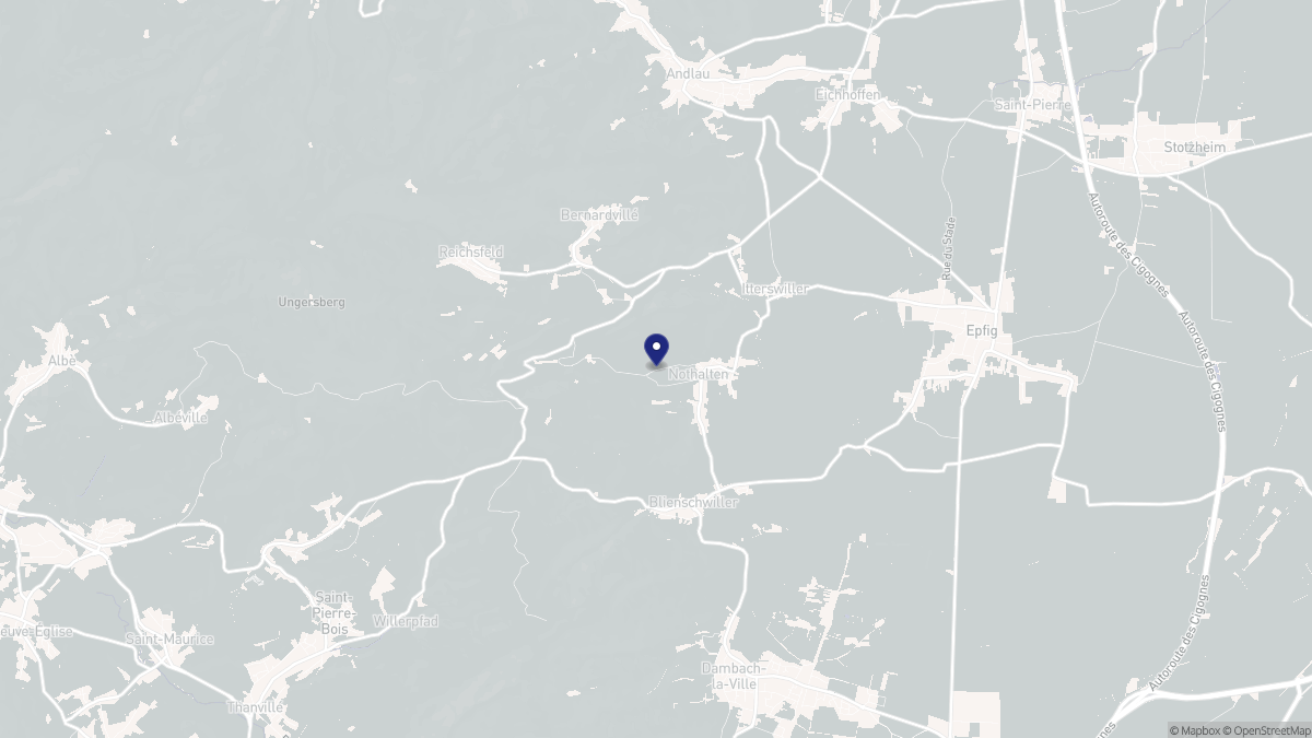 Aperçu cartographique de Nothalten, centré sur la commune