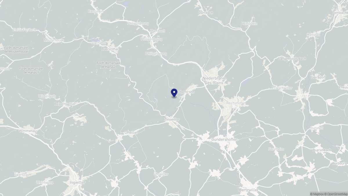 Aperçu cartographique de Oberbronn, centré sur la commune