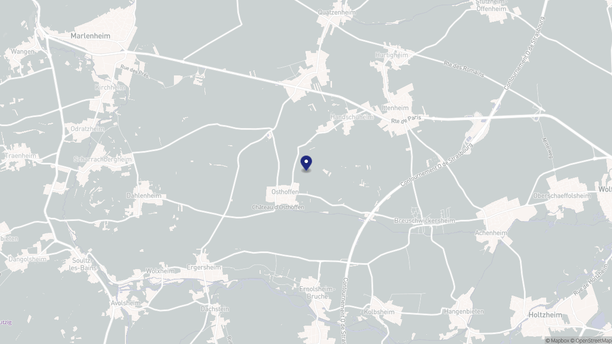 Aperçu cartographique de Osthoffen, centré sur la commune