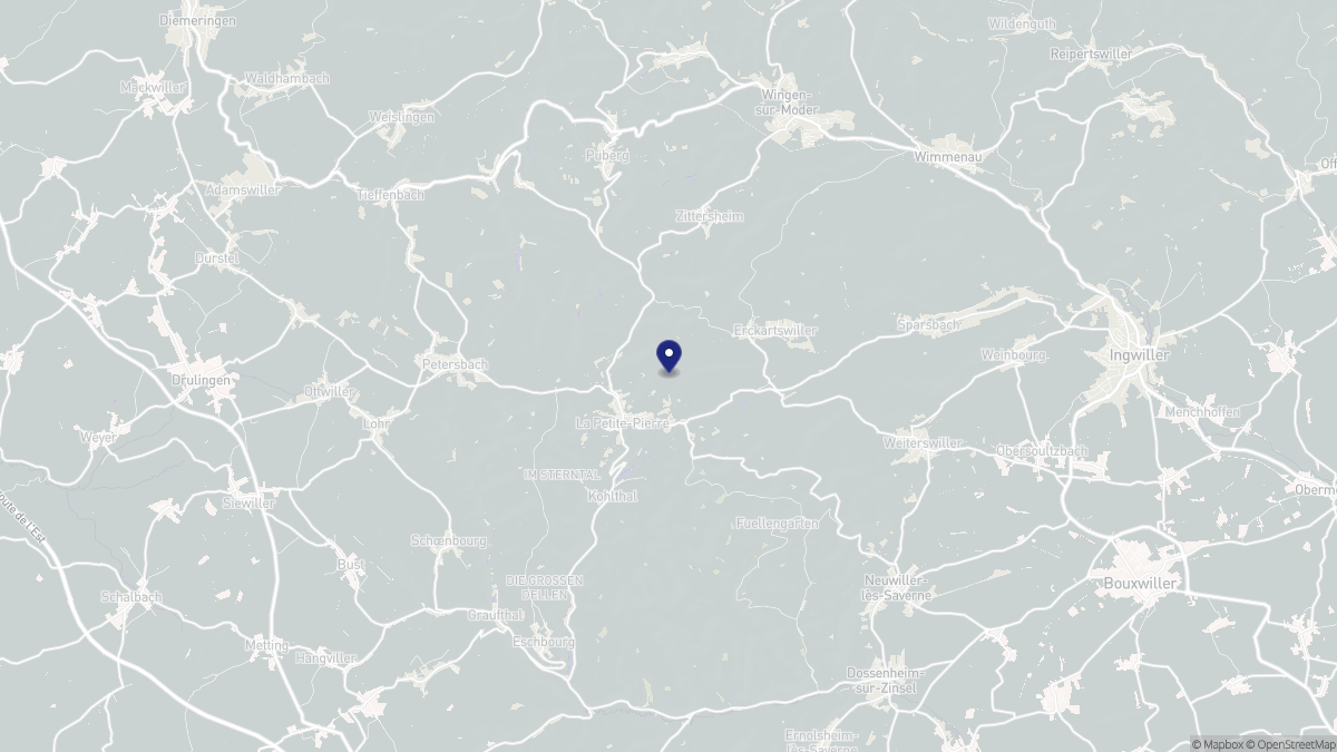 Aperçu cartographique de La Petite-Pierre, centré sur la commune