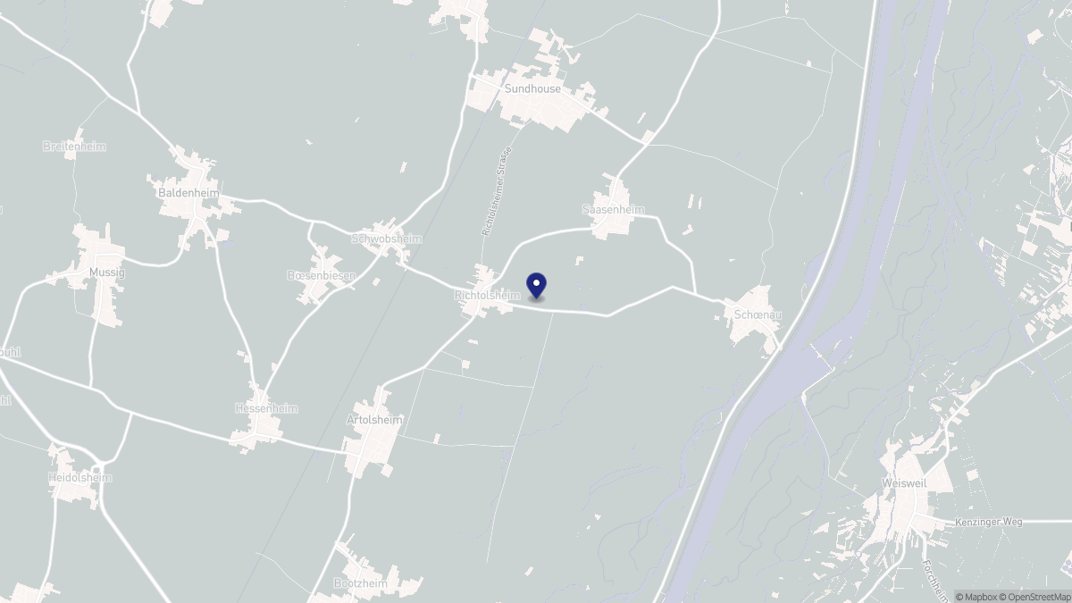 Aperçu cartographique de Richtolsheim, centré sur la commune
