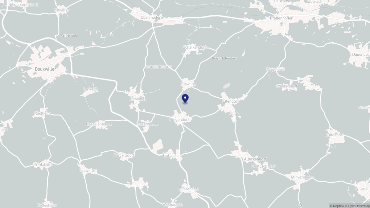 Aperçu cartographique de Ringendorf, centré sur la commune