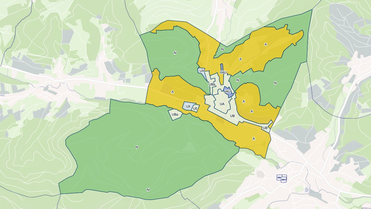 Aperçu cartographique de Saint-Martin, centré sur la commune
