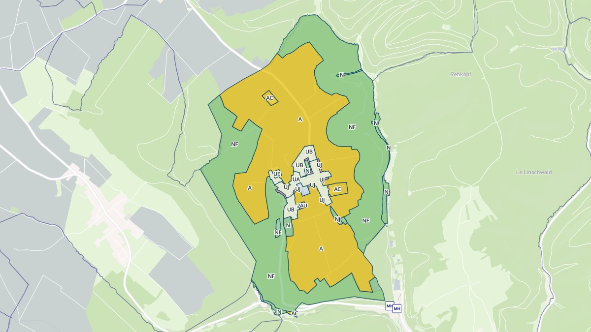 Aperçu cartographique de Schœnbourg, centré sur la commune