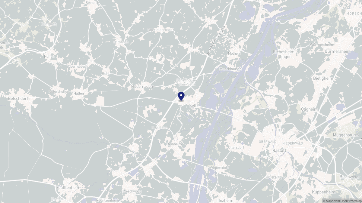 Aperçu cartographique de Seltz, centré sur la commune