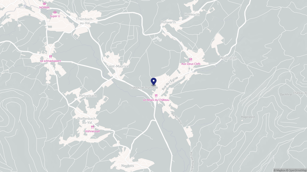 Aperçu cartographique de Thanvillé, centré sur la commune