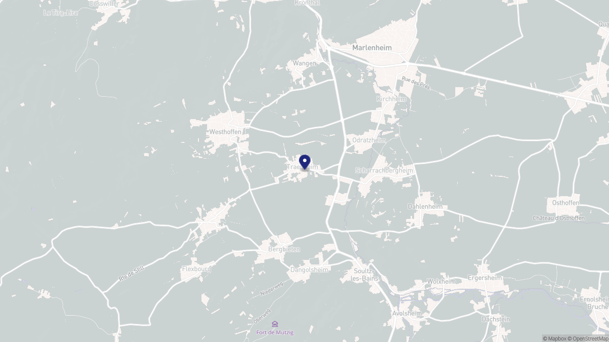 Aperçu cartographique de Traenheim, centré sur la commune