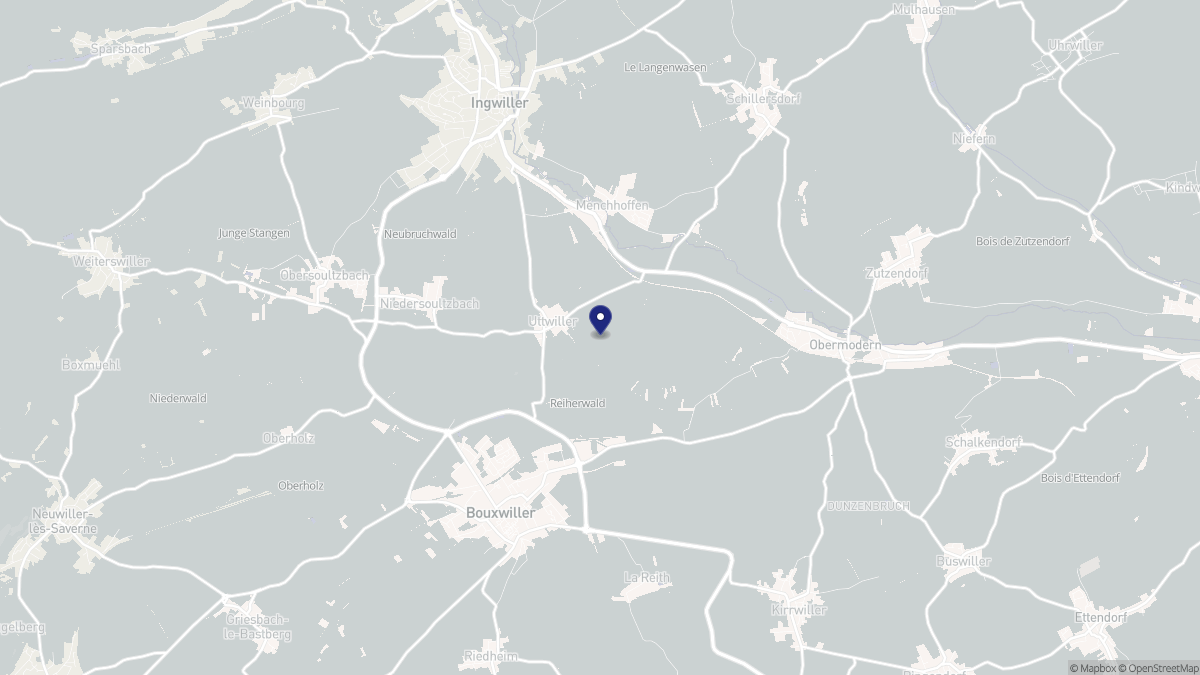 Aperçu cartographique de Uttwiller, centré sur la commune