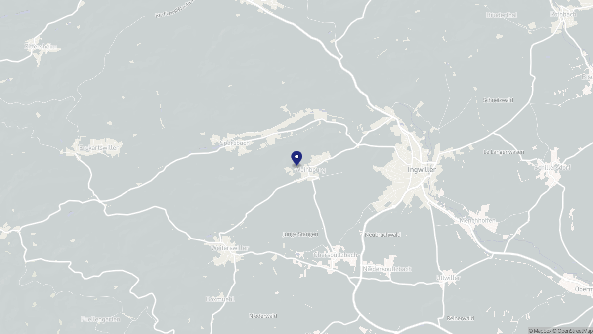 Aperçu cartographique de Weinbourg, centré sur la commune