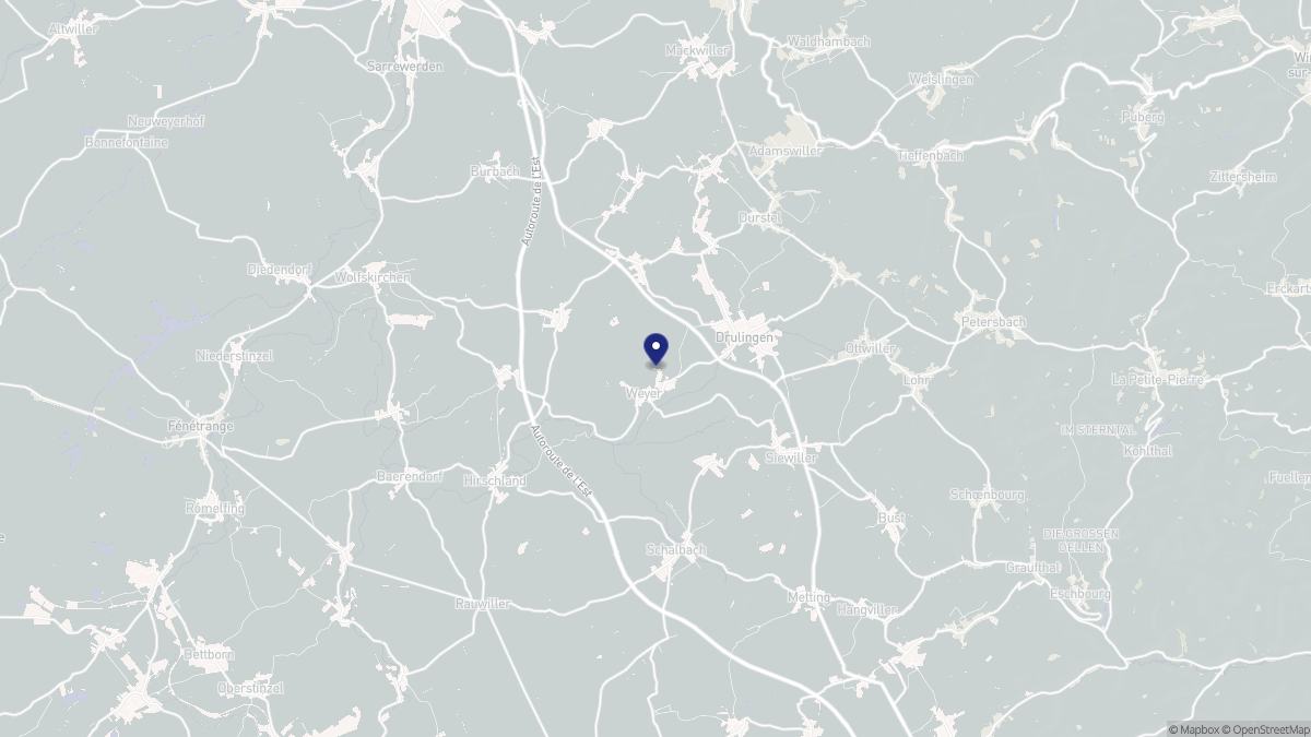 Aperçu cartographique de Weyer, centré sur la commune