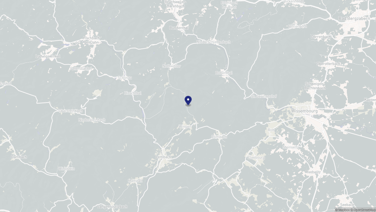 Aperçu cartographique de Wingen, centré sur la commune