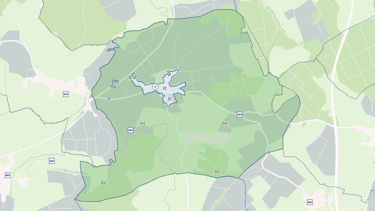 Aperçu cartographique de Wolfskirchen, centré sur la commune
