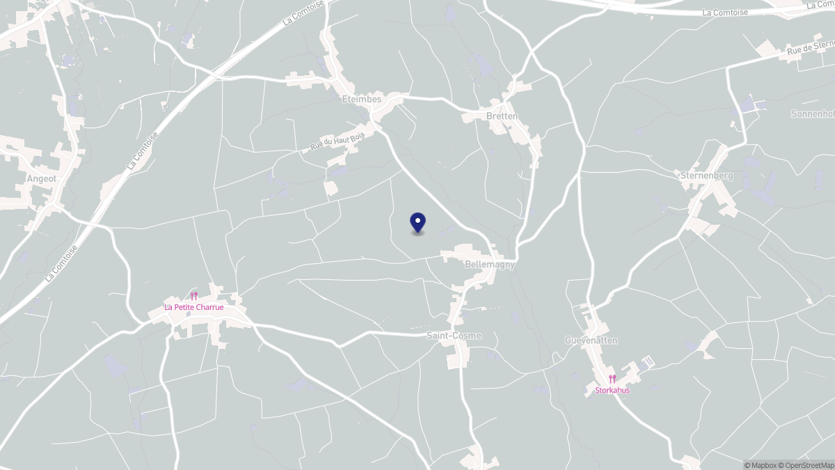 Aperçu cartographique de Bellemagny, centré sur la commune