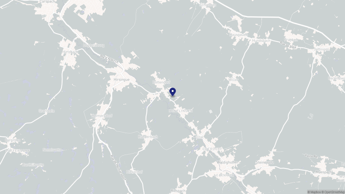 Aperçu cartographique de Bettendorf, centré sur la commune