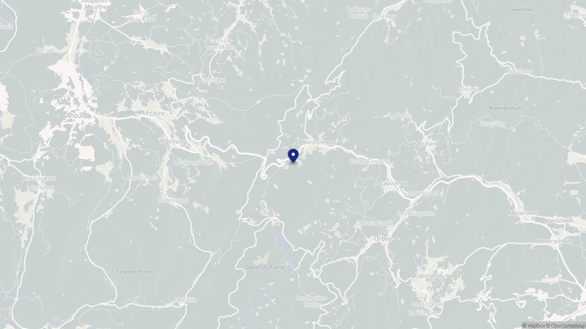 Aperçu cartographique de Le Bonhomme, centré sur la commune