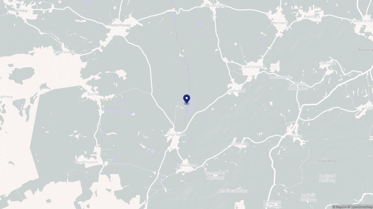 Aperçu cartographique de Courtavon, centré sur la commune