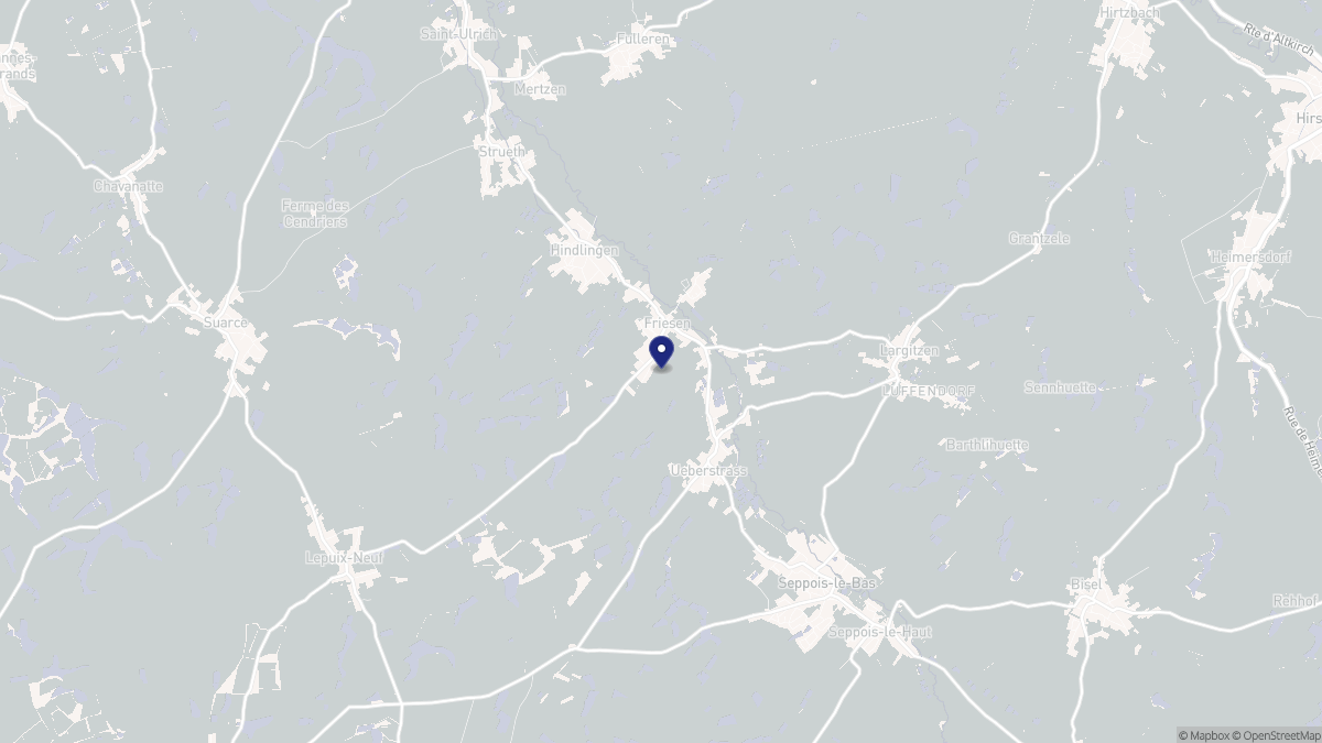 Aperçu cartographique de Friesen, centré sur la commune