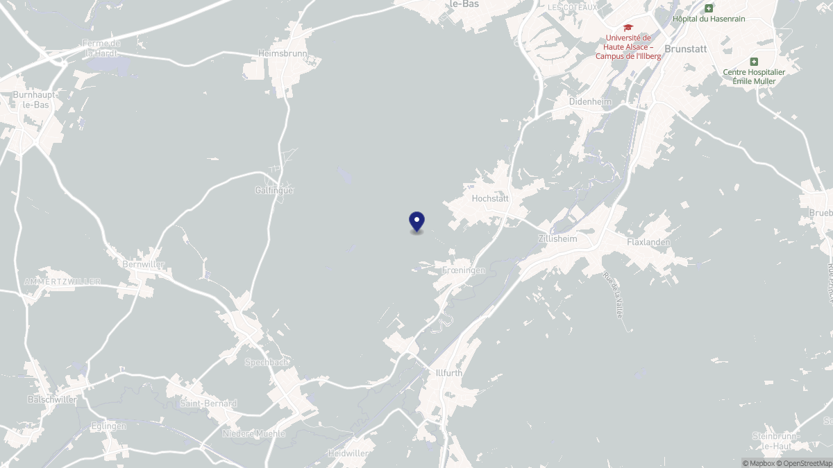Aperçu cartographique de Frœningen, centré sur la commune
