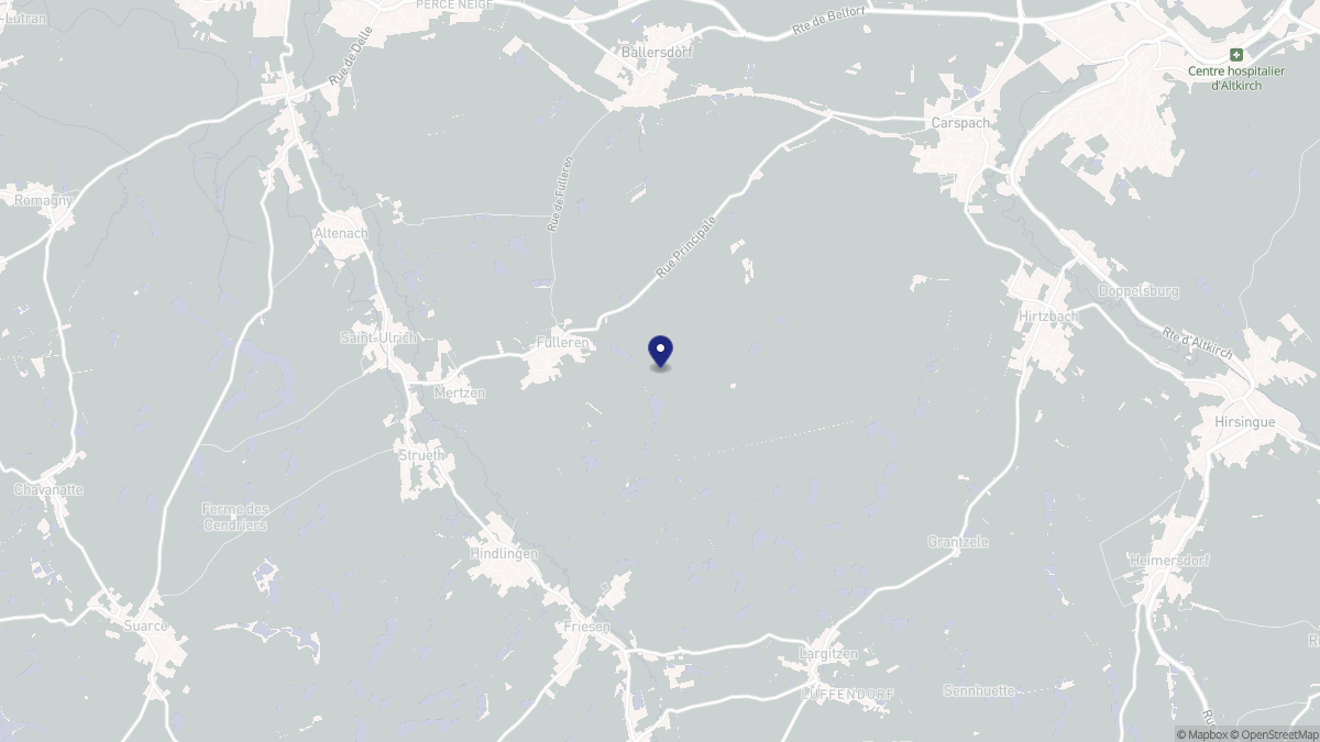 Aperçu cartographique de Fulleren, centré sur la commune
