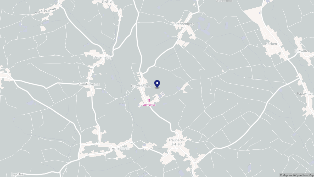 Aperçu cartographique de Guevenatten, centré sur la commune
