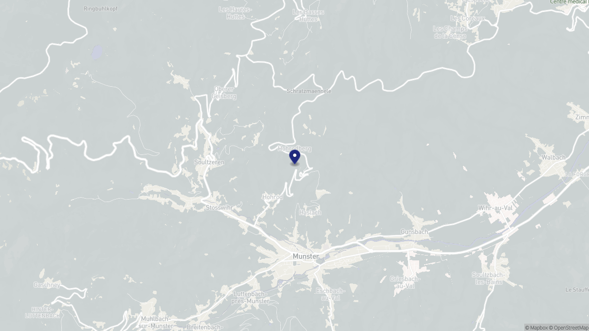 Aperçu cartographique de Hohrod, centré sur la commune