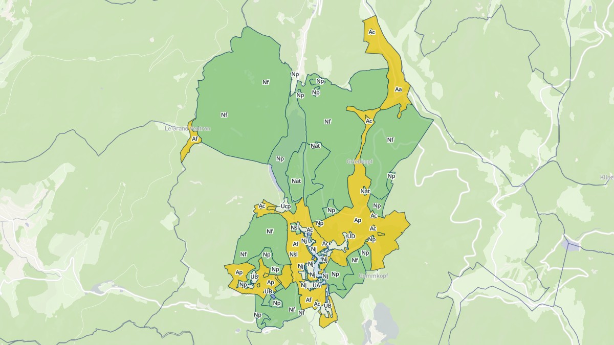 Aperçu cartographique de Kruth, centré sur la commune