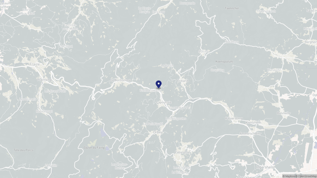 Aperçu cartographique de Lapoutroie, centré sur la commune