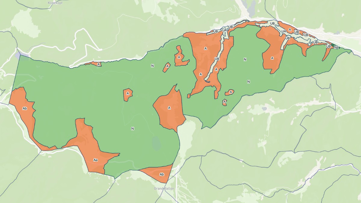 Aperçu cartographique de Lautenbachzell, centré sur la commune