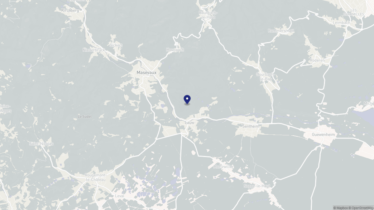 Aperçu cartographique de Lauw, centré sur la commune