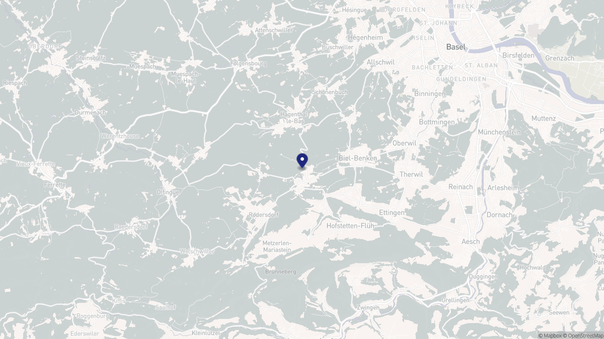 Aperçu cartographique de Leymen, centré sur la commune