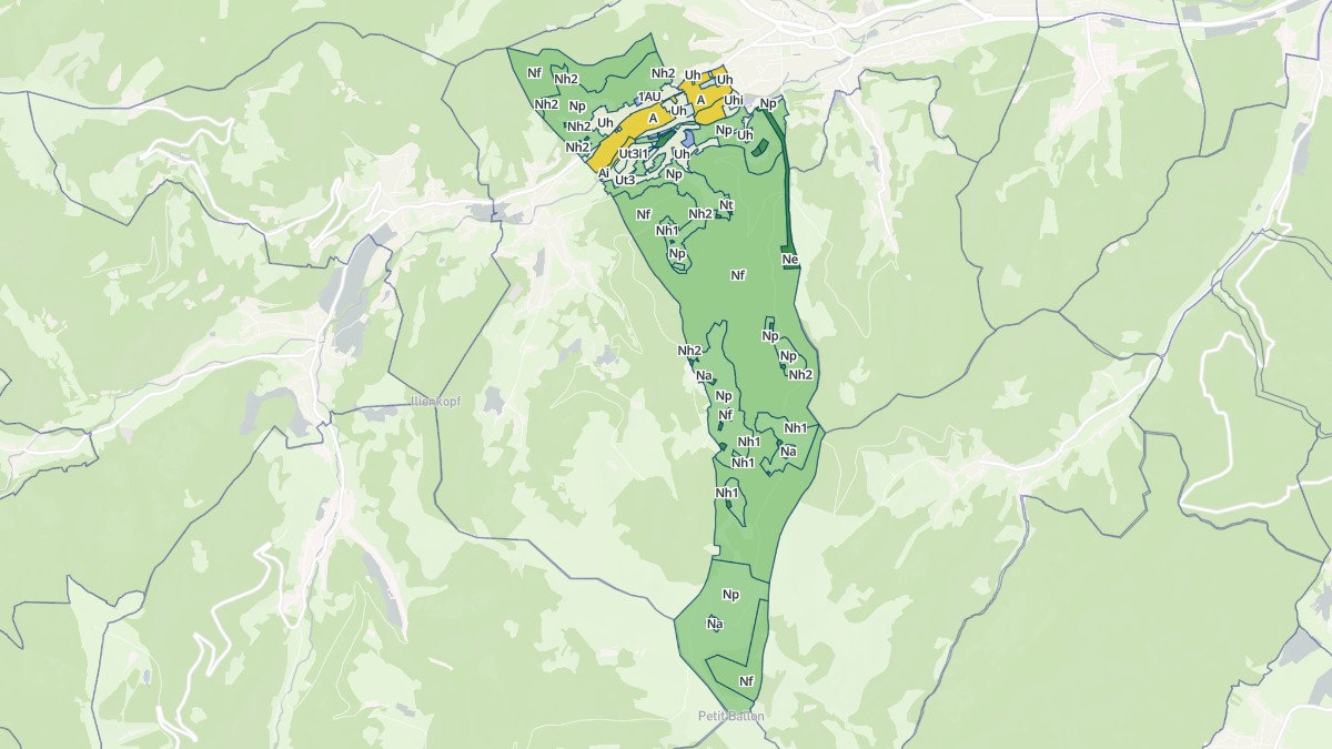 Aperçu cartographique de Luttenbach-près-Munster, centré sur la commune
