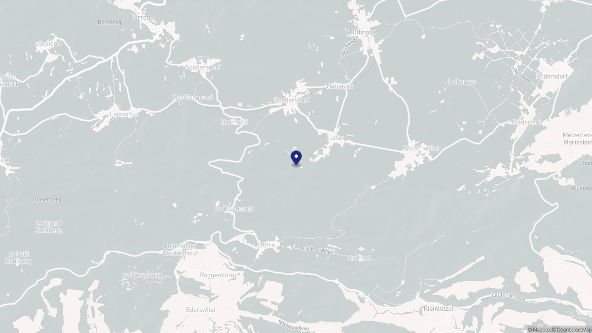Aperçu cartographique de Lutter, centré sur la commune