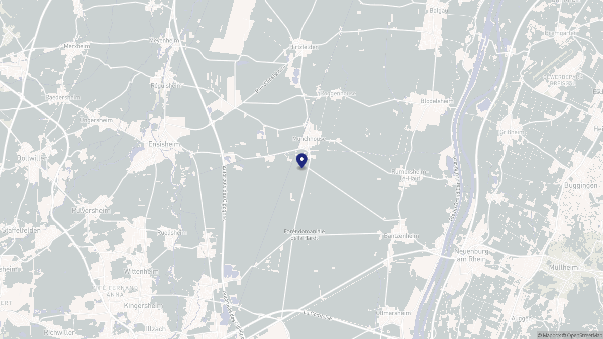Aperçu cartographique de Munchhouse, centré sur la commune