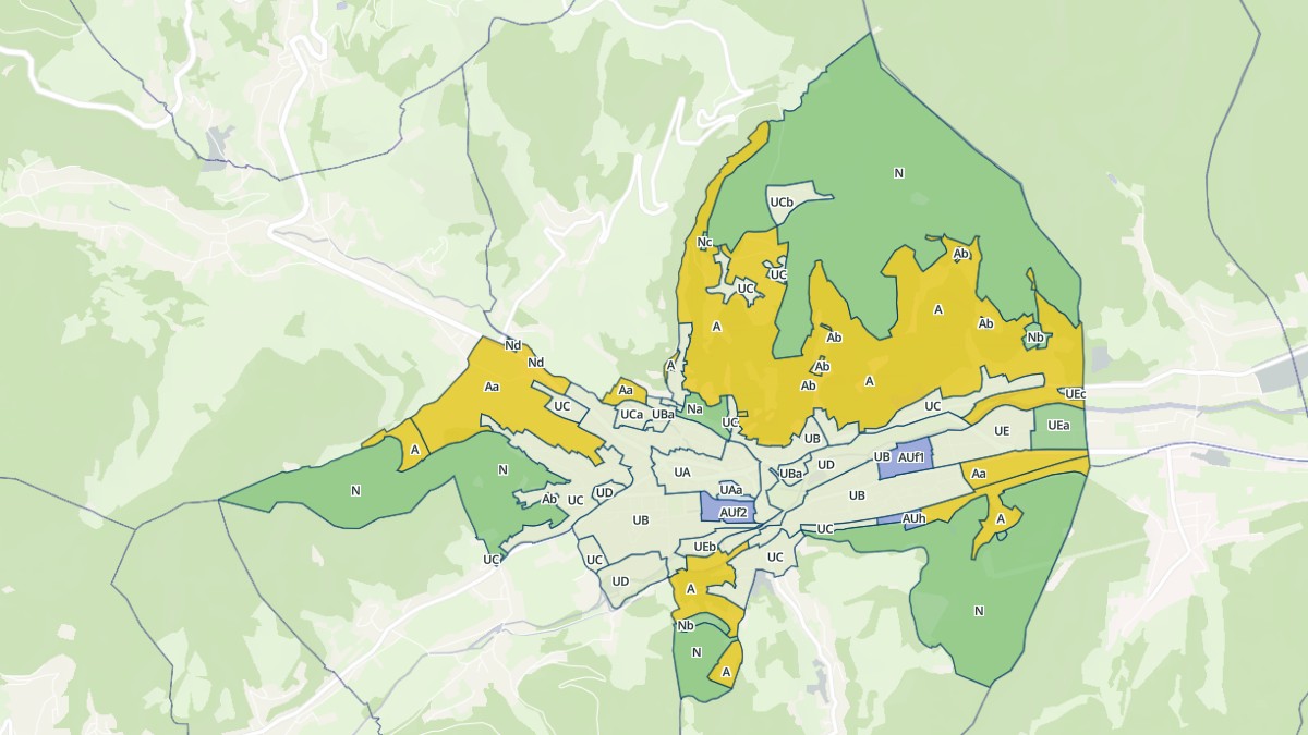 Aperçu cartographique de Munster, centré sur la commune