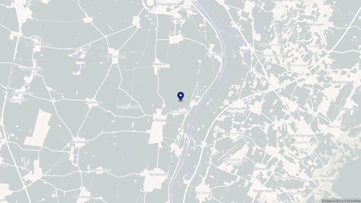 Aperçu cartographique de Nambsheim, centré sur la commune