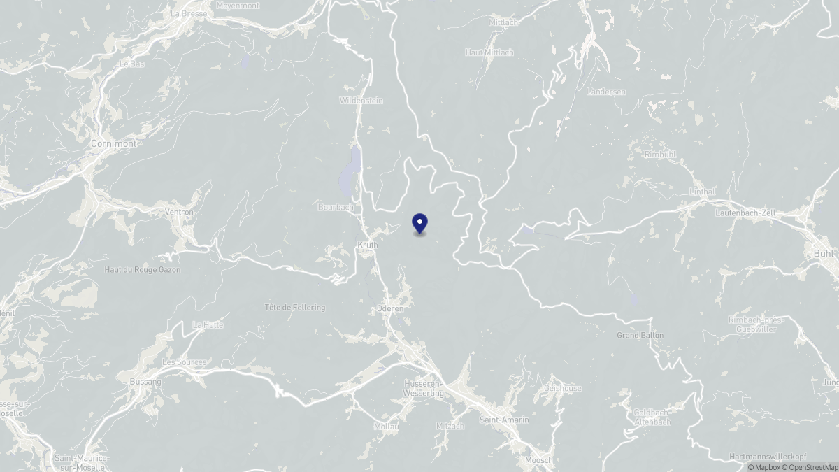Aperçu cartographique de Oderen, centré sur la commune