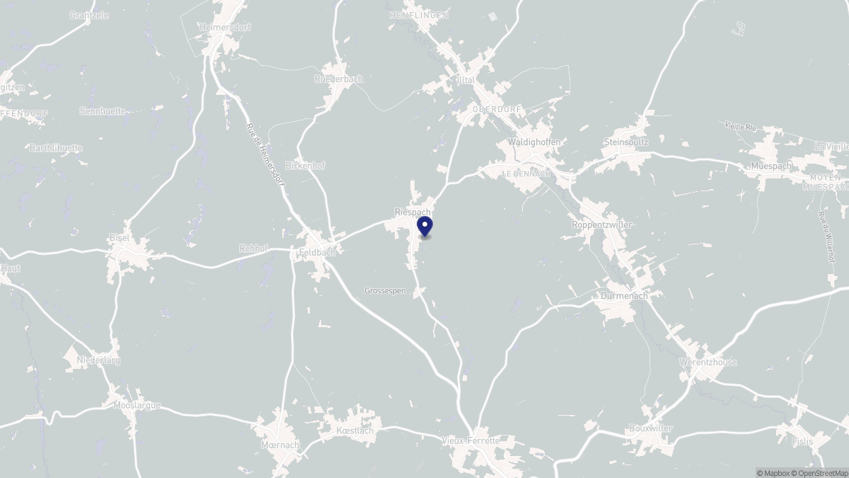Aperçu cartographique de Riespach, centré sur la commune