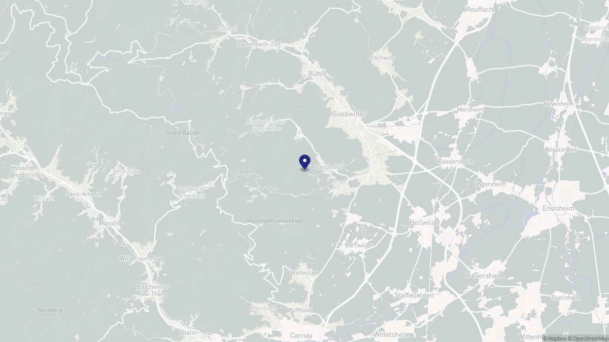 Aperçu cartographique de Soultz-Haut-Rhin, centré sur la commune