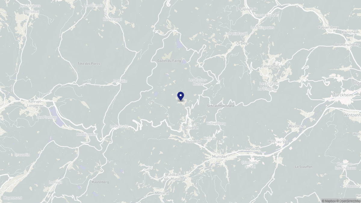 Aperçu cartographique de Soultzeren, centré sur la commune