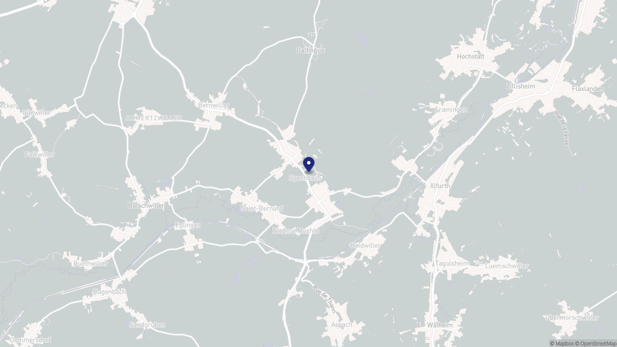 Aperçu cartographique de Spechbach, centré sur la commune