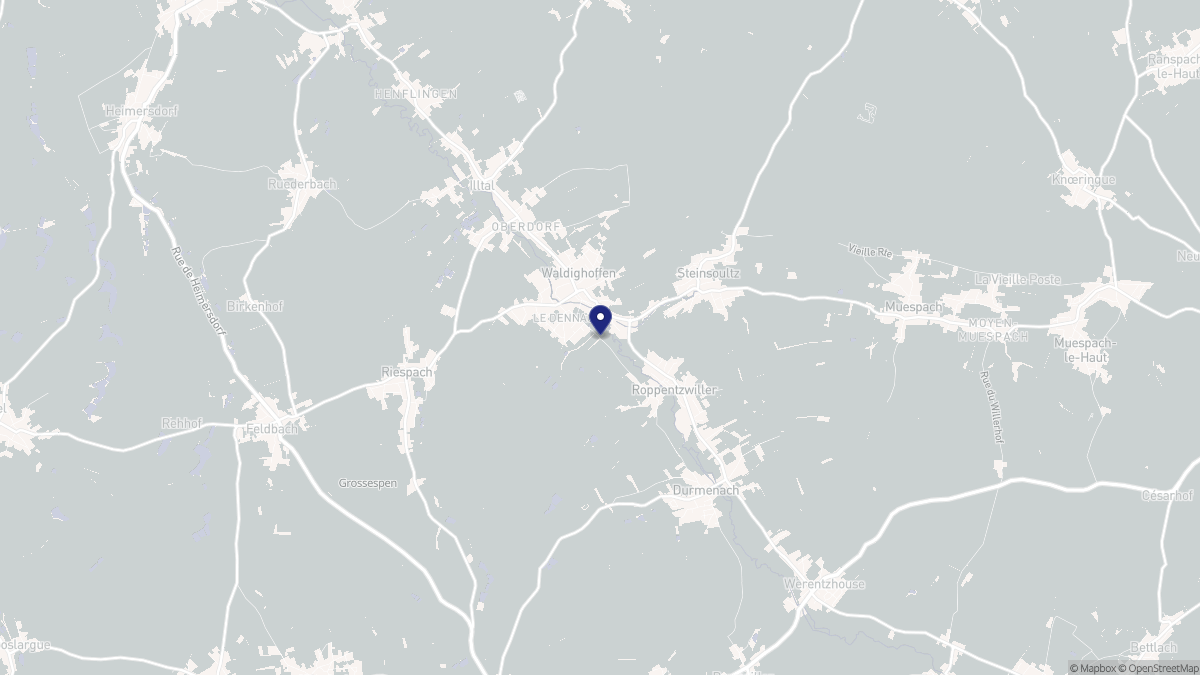Aperçu cartographique de Waldighoffen, centré sur la commune