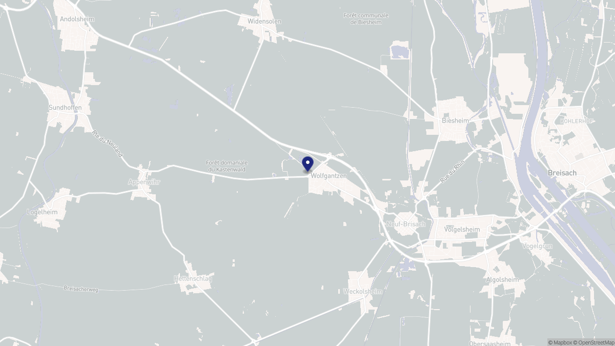 Aperçu cartographique de Wolfgantzen, centré sur la commune