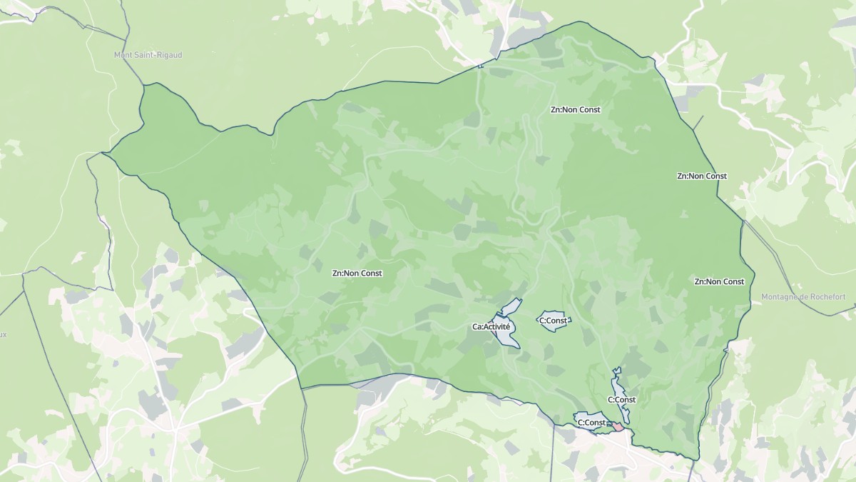 Aperçu cartographique de Les Ardillats, centré sur la commune