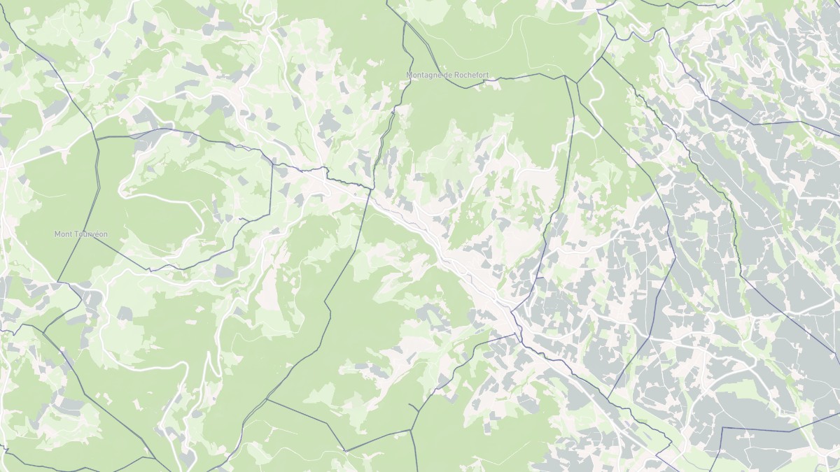 Aperçu cartographique de Beaujeu, centré sur la commune
