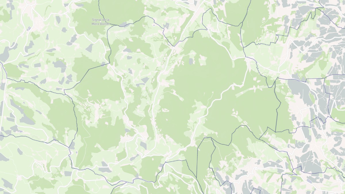 Aperçu cartographique de Cenves, centré sur la commune