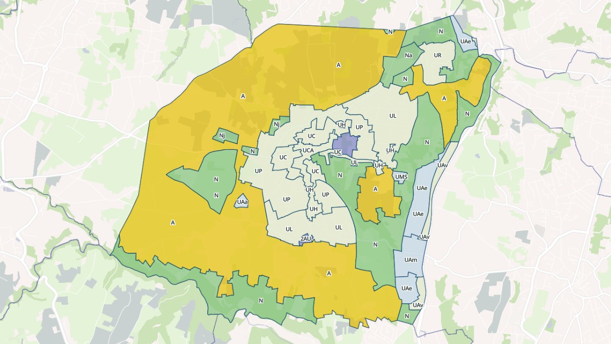 Aperçu cartographique de Chaponost, centré sur la commune